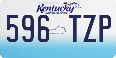 KY license plate 596TZP