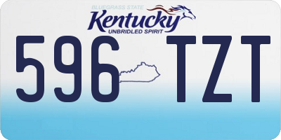 KY license plate 596TZT