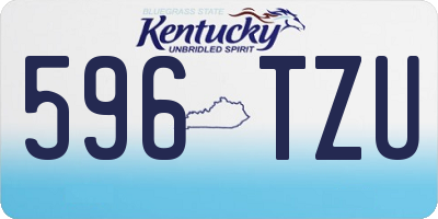 KY license plate 596TZU