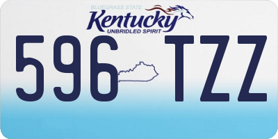 KY license plate 596TZZ