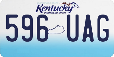 KY license plate 596UAG