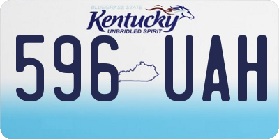KY license plate 596UAH