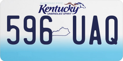 KY license plate 596UAQ