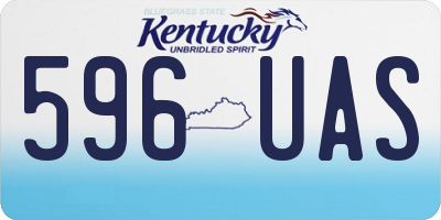 KY license plate 596UAS