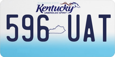 KY license plate 596UAT
