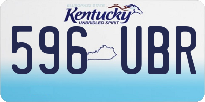 KY license plate 596UBR