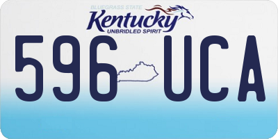 KY license plate 596UCA