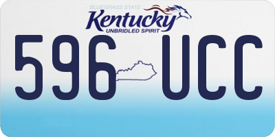 KY license plate 596UCC