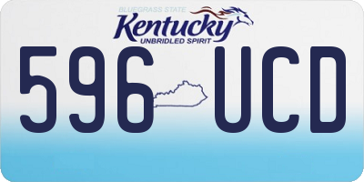 KY license plate 596UCD