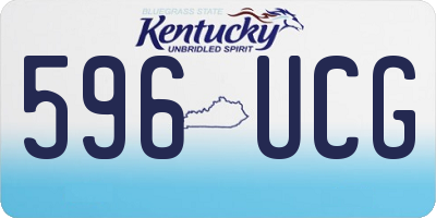KY license plate 596UCG