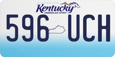 KY license plate 596UCH