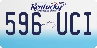 KY license plate 596UCI
