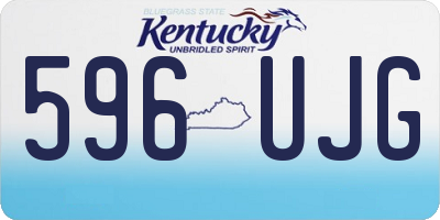 KY license plate 596UJG