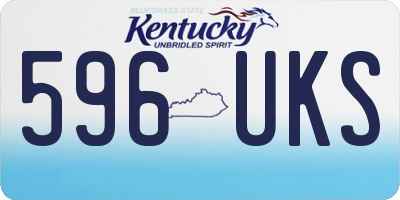KY license plate 596UKS