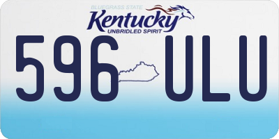 KY license plate 596ULU