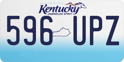 KY license plate 596UPZ