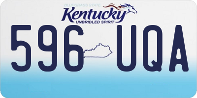 KY license plate 596UQA