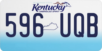 KY license plate 596UQB