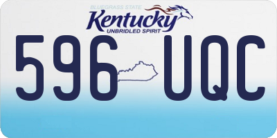 KY license plate 596UQC