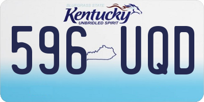 KY license plate 596UQD