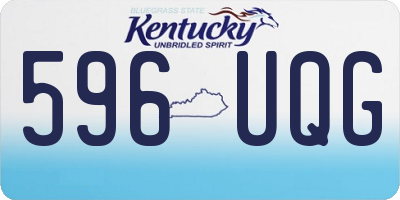 KY license plate 596UQG