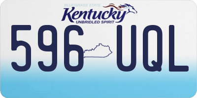 KY license plate 596UQL
