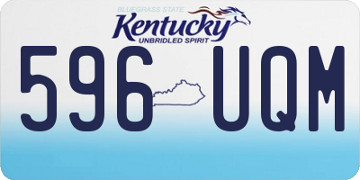 KY license plate 596UQM