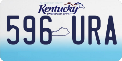 KY license plate 596URA