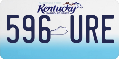 KY license plate 596URE