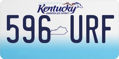 KY license plate 596URF