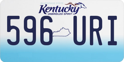 KY license plate 596URI