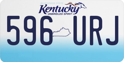 KY license plate 596URJ