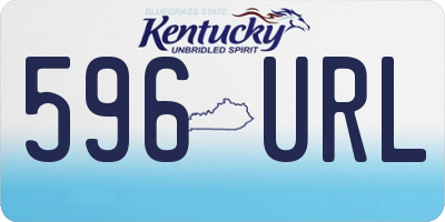 KY license plate 596URL