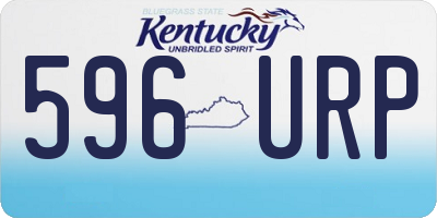 KY license plate 596URP