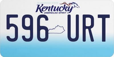 KY license plate 596URT
