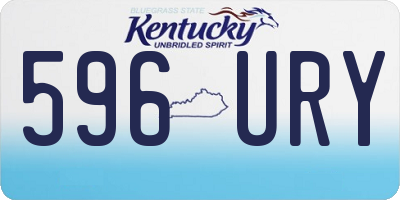KY license plate 596URY
