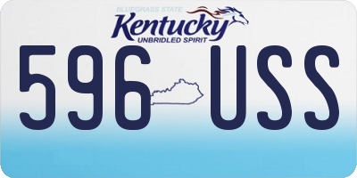 KY license plate 596USS