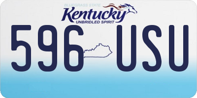 KY license plate 596USU