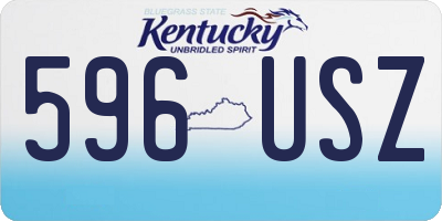KY license plate 596USZ