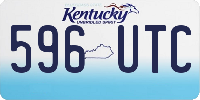KY license plate 596UTC