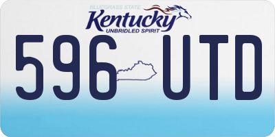 KY license plate 596UTD