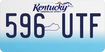 KY license plate 596UTF