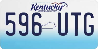 KY license plate 596UTG