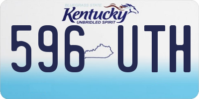 KY license plate 596UTH