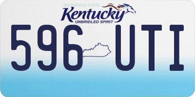 KY license plate 596UTI
