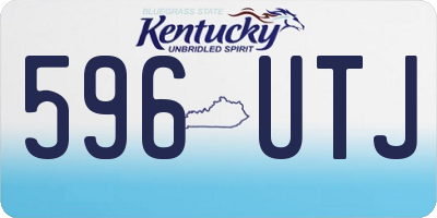 KY license plate 596UTJ