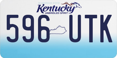 KY license plate 596UTK