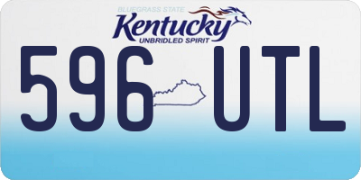 KY license plate 596UTL
