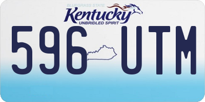 KY license plate 596UTM