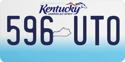 KY license plate 596UTO